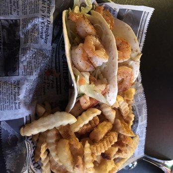 The Dockside Restaurant & Bar - a shrimp taco and fries - Seafood Near Me - Edisto Island, South Carolina The Dockside Restaurant & Bar - a shrimp taco and fries - Seafood Near Me - Edisto Island, South Carolina