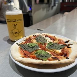 Bombing Range Brewing Company - Awannaweizen hefe and a 8" margarita pizza! So good.