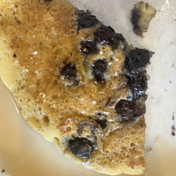 Blueberry pancakes with fresh blueberries Blueberry pancakes with fresh blueberries