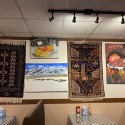 Afghan Kabob Cville - Wall art above booths. 5.15.2025.