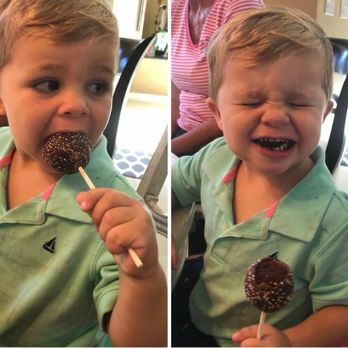 Susie's Scrumptious Sweets - My son. Before a bite of her cake and after! Lol! Love at first bite! - Bakeries Near Me - Sunrise, Florida