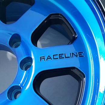Evolution Powder Coating - Two color rims Gloss Black and Hawaii Blue - Powder Coating Near Me - Durango, Colorado Evolution Powder Coating - Two color rims Gloss Black and Hawaii Blue - Powder Coating Near Me - Durango, Colorado