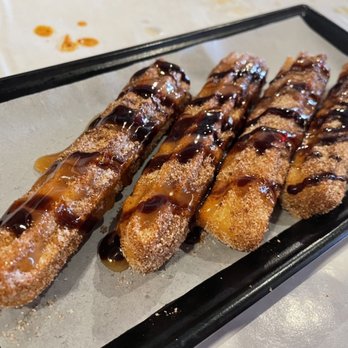 Craving Crab Haus - Churros as dessert for the dinner for 2 deal // IG: sharfoodies - Cajun/Creole Near Me - Riverside, California