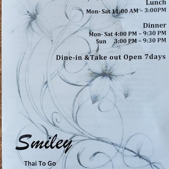 Smiley Thai To Go - Menu May 2021 - Thai Near Me - Largo, Florida Smiley Thai To Go - Menu May 2021 - Thai Near Me - Largo, Florida