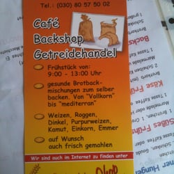 Back- & Getreidestübchen - Infoflyer, der im Geschäft ausliegt und mitgenommen werden kann