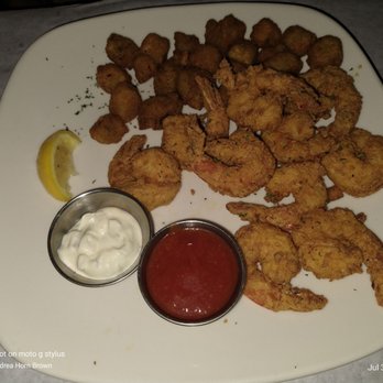 Half Shell Oyster House - Fried shrimp dinner with fried okra - Seafood Near Me - Biloxi, Mississippi