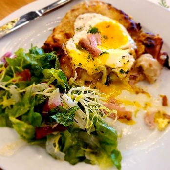 Bloom - Croque Monsieur Lunch. Taste bud tested with a triple home run on the rich flavor scale. Be prepared for the cheesy crispy egg crispness yum - American Near Me - Santa Clara, California