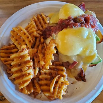 Egghead Cafe - Cali Cali Benni with waffle fries - Coffee & Tea Near Me - Honolulu, Hawaii