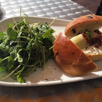 Bree'osh - Montecito - The sundried tomato, artichoke and goat cheese brioche with arugula salad. - Coffee & Tea Near Me - Santa Barbara, California Bree'osh - Montecito - The sundried tomato, artichoke and goat cheese brioche with arugula salad. - Coffee & Tea Near Me - Santa Barbara, California