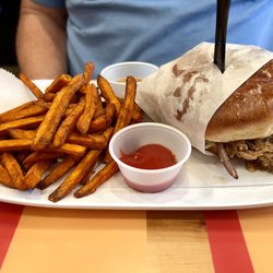 Proudest Monkey - Hatch-22 Burger & Sweet Potato Fries