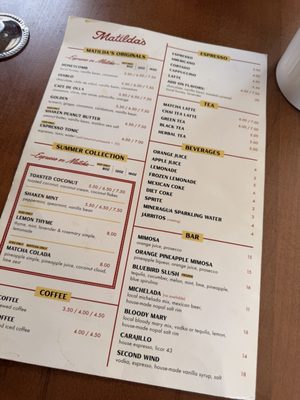 Menu photo 1 Matilda's Phoenix, AZ