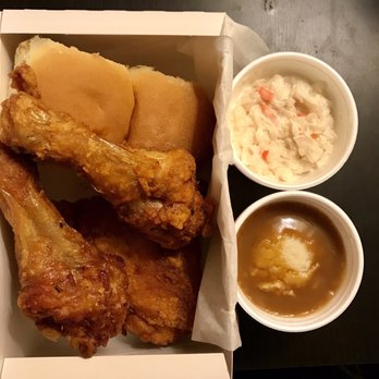 Village Fried Chicken - Dinner Box. 3 Pcs Chicken w/ Mashed Potatoes, Coleslaw, 2 Rolls. $6 - Fast Food Near Me - New York, New York Village Fried Chicken - Dinner Box. 3 Pcs Chicken w/ Mashed Potatoes, Coleslaw, 2 Rolls. $6 - Fast Food Near Me - New York, New York