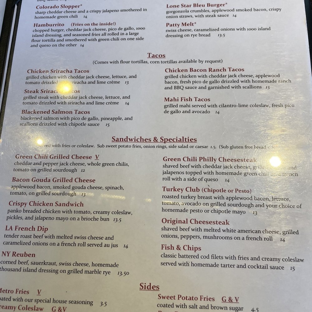 Metropolitan Bar & Grill - Menu - New American Near Me - Englewood, Colorado Metropolitan Bar & Grill - Menu - New American Near Me - Englewood, Colorado