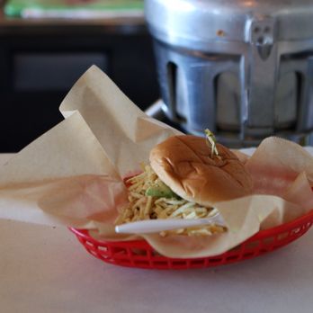 Bodega - The Frita Sandwich (Cuban style beef and pork burger with avocado and fritas on top) - Latin American Near Me - St Petersburg, Florida Bodega - The Frita Sandwich (Cuban style beef and pork burger with avocado and fritas on top) - Latin American Near Me - St Petersburg, Florida