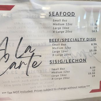 Kujo Eats - Seafood menu - Filipino Near Me - National City, California