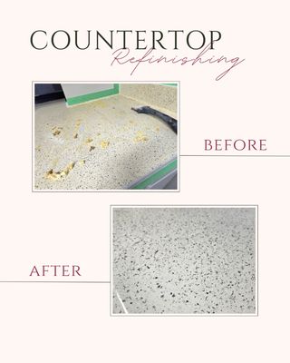 Countertop Refinishing - This is an apartment that needed some TLC. Countertops were scraped to remove buildup, sanded, and refinished all in time for that new tenant to enter a great space. Countertop Refinishing - This is an apartment that needed some TLC. Countertops were scraped to remove buildup, sanded, and refinished all in time for that new tenant to enter a great space.