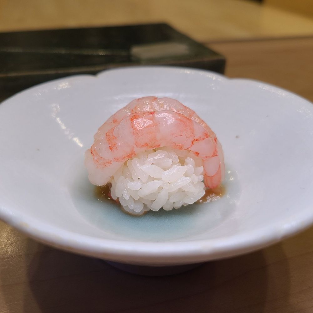 Sushi Kaneyoshi - Ami Ebi / Chinese Rice Wine Sauce (Hokkaido, Japan) - Sushi Bars Near Me - Los Angeles, California Sushi Kaneyoshi - Ami Ebi / Chinese Rice Wine Sauce (Hokkaido, Japan) - Sushi Bars Near Me - Los Angeles, California