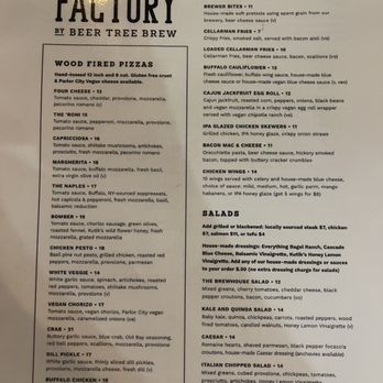 Factory By Beer Tree Brew - Menu - Breweries Near Me - Johnson City, New York