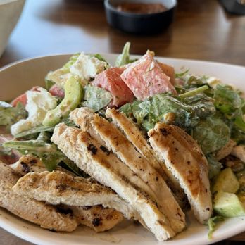 Flecha Cantina - Watermelon salad with grilled chicken. - Mexican Near Me - Newport Beach, California Flecha Cantina - Watermelon salad with grilled chicken. - Mexican Near Me - Newport Beach, California