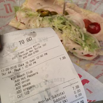 Jimmy John's - Quite pricey but it's a quality sandwich - Fast Food Near Me - Camarillo, California