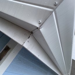 Holes/cracks in new gutters.