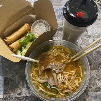 Pho & Beyond - P2. Brisket Pho - Chin , Egg Roll - Ch Gi - Vietnamese Near Me - Las Vegas, Nevada