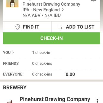 Pinehurst Brewing Company - Y'all see that first check in - Brewpubs Near Me - Pinehurst, North Carolina Pinehurst Brewing Company - Y'all see that first check in - Brewpubs Near Me - Pinehurst, North Carolina
