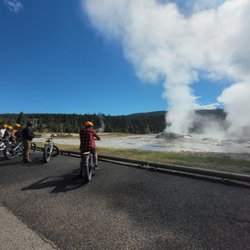 Big Sky Ebike Tours and Rentals - Listen and learn during one of our geyser stops.