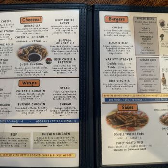 Varsity Club - Menu as of 8/30/24 - Pubs Near Me - Morgantown, West Virginia Varsity Club - Menu as of 8/30/24 - Pubs Near Me - Morgantown, West Virginia