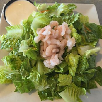 Drop Anchor Seafood & Grill - Side salad with shrimp - Seafood Near Me - Long Beach, Washington