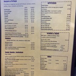 Pop’s Cajun Cafe - Menu