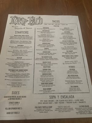 Menu photo 3 Tipsy Taco Greenville, SC