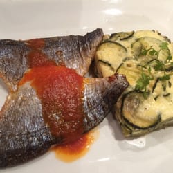 Schum - Filet de daurade, gratin de courgettes