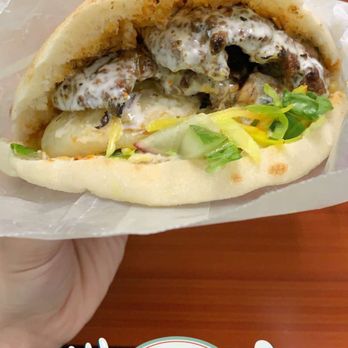 Pita Palace - Kufta Kabob Pita with Everything - Middle Eastern Near Me - Brooklyn, New York Pita Palace - Kufta Kabob Pita with Everything - Middle Eastern Near Me - Brooklyn, New York