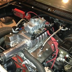 Clint's Transmission Service - One of the performance small blocks Clint's transmission is backing up.