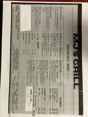 Menu photo 2 MJs Grill Elberta, AL