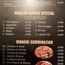 Tokyo - Menu