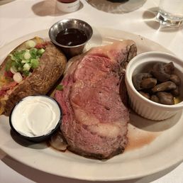 Prime rib is the a loaded baked potato