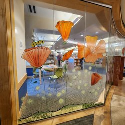Mountain View Public Library - Mountain View Library - pretty glass window to children's area