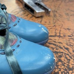 Georges Shoe & Leather Repair - My lovely torn-up heels. Victims of a dark road's potholes.