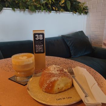 Cafe de Casa - A coconut bun and dolce de liete latte - Coffee & Tea Near Me - San Francisco, California