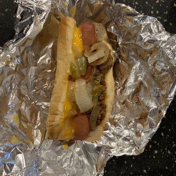 Wayne’s Hotdog Stand - Chili cheese hotdog with peppers and onions - Hot Dogs Near Me - Jessup, Maryland Wayne’s Hotdog Stand - Chili cheese hotdog with peppers and onions - Hot Dogs Near Me - Jessup, Maryland