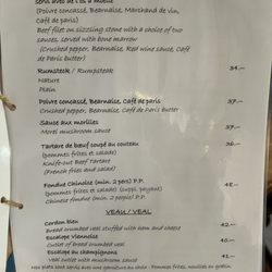 Restaurant le National - Menu