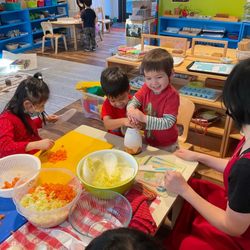 Eyas Global Montessori School - Food prep to make dumplings