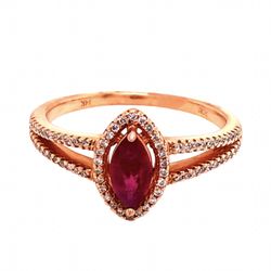 Bijou - Ruby in rose gold ring