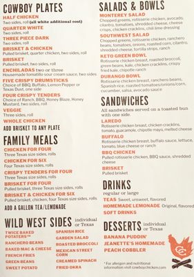 Menu photo 1 Cowboy Chicken McAllen, TX Menu photo 1 Cowboy Chicken McAllen, TX