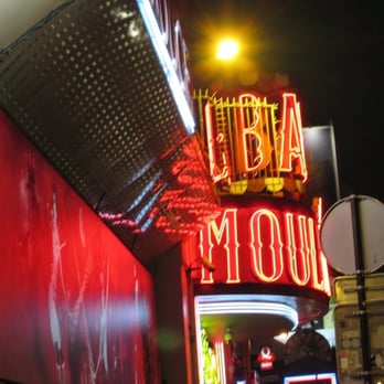 Moulin Rouge - side view of the exterior of the club - Cabaret Near Me - Paris, 75