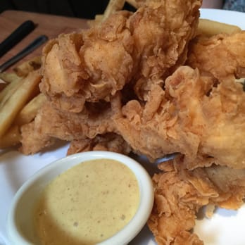 Cheddar's Scratch Kitchen - Chicken tender plate (hand-breaded tenders, french fries, coleslaw, honey mustard sauce) - Comfort Food Near Me - Kissimmee, Florida Cheddar's Scratch Kitchen - Chicken tender plate (hand-breaded tenders, french fries, coleslaw, honey mustard sauce) - Comfort Food Near Me - Kissimmee, Florida