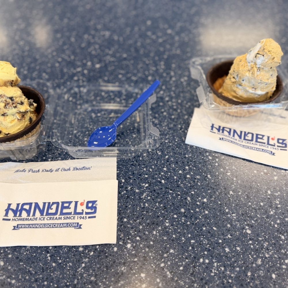 Handel's Homemade Ice Cream - S'mores scoop in a waffle bowl + Monkey Business scoop in a waffle bowl - Ice Cream & Frozen Yogurt Near Me - Gilbert, Arizona Handel's Homemade Ice Cream - S'mores scoop in a waffle bowl + Monkey Business scoop in a waffle bowl - Ice Cream & Frozen Yogurt Near Me - Gilbert, Arizona