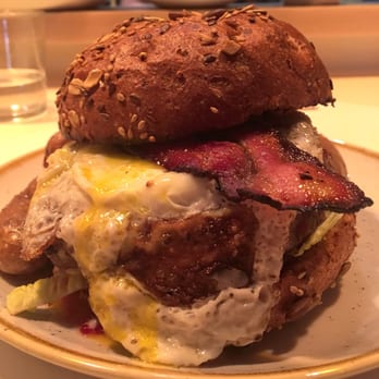 Two Hands - Burger ($16 + $4 for bacon) - Breakfast & Brunch Near Me - New York, New York Two Hands - Burger ($16 + $4 for bacon) - Breakfast & Brunch Near Me - New York, New York